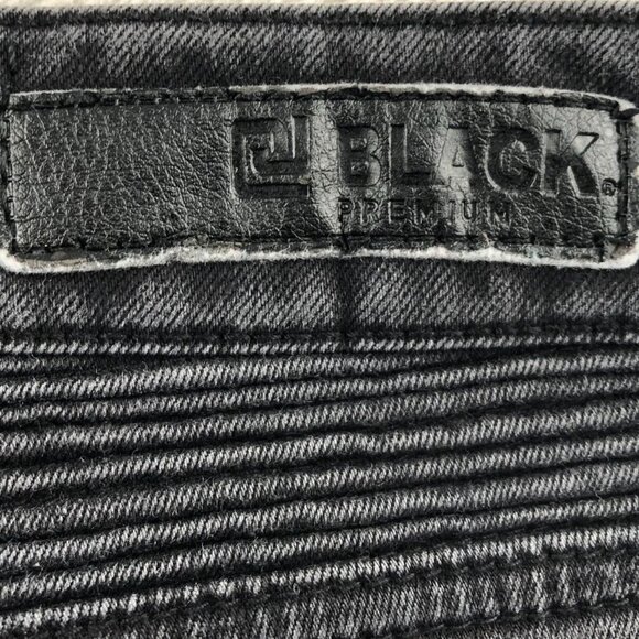 CJ Black Premium Mens Jeans Size 34/30 Black Denim Distressed Grunge Pleated Y2K - Picture 11 of 13